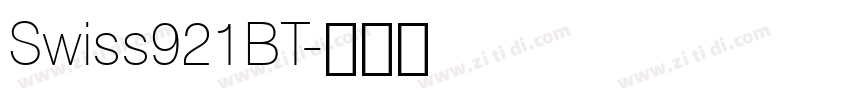 Swiss921BT字体转换