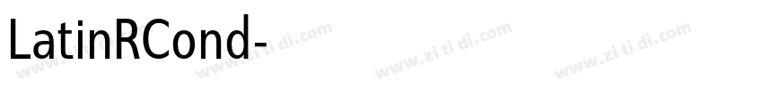LatinRCond字体转换