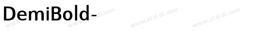 DemiBold字体转换