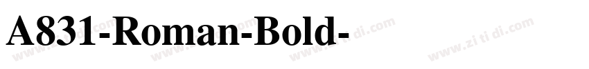 A831-Roman-Bold字体转换