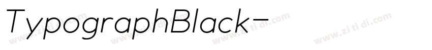 TypographBlack字体转换