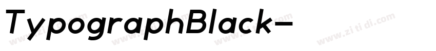 TypographBlack字体转换