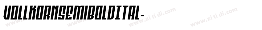 VollkornSemiBoldItal字体转换