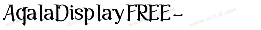 AqalaDisplayFREE字体转换