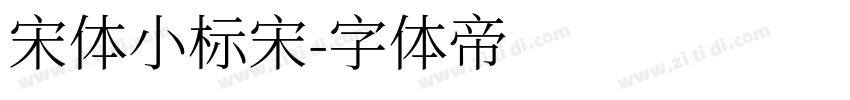 宋体小标宋字体转换