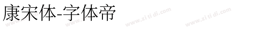 康宋体字体转换