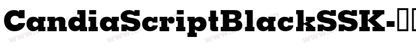 CandiaScriptBlackSSK字体转换