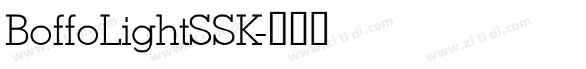 BoffoLightSSK字体转换
