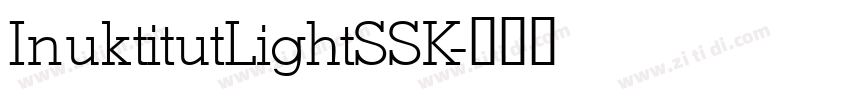 InuktitutLightSSK字体转换
