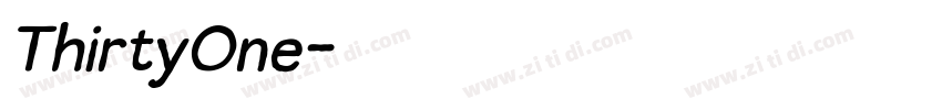 ThirtyOne字体转换