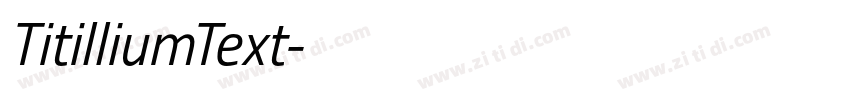 TitilliumText字体转换