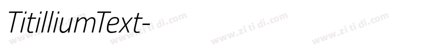 TitilliumText字体转换