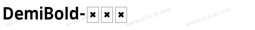 DemiBold字体转换