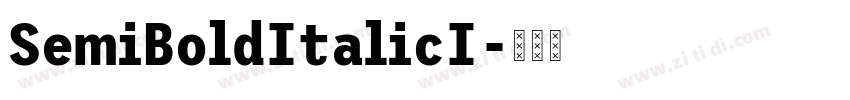 SemiBoldItalicI字体转换
