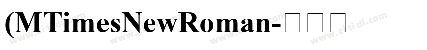 (MTimesNewRoman字体转换