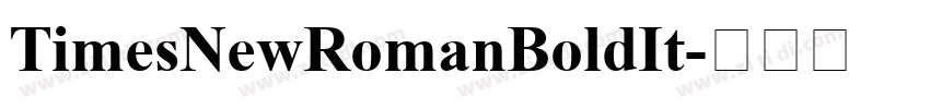 TimesNewRomanBoldIt字体转换
