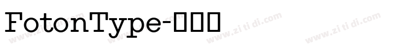 FotonType字体转换