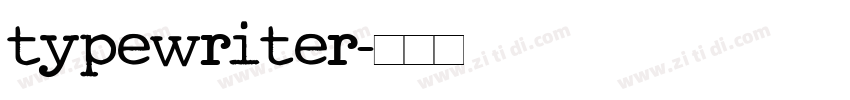 typewriter字体转换