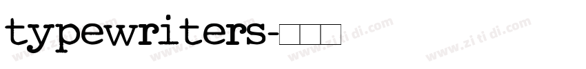 typewriters字体转换