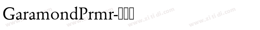 GaramondPrmr字体转换