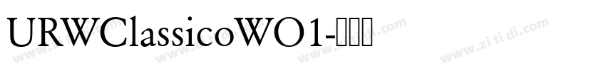 URWClassicoWO1字体转换