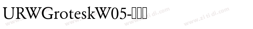 URWGroteskW05字体转换