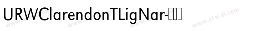 URWClarendonTLigNar字体转换