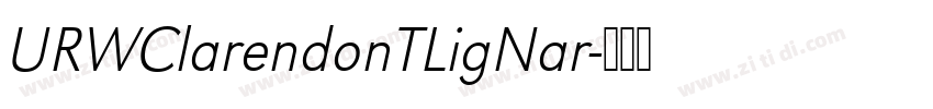 URWClarendonTLigNar字体转换