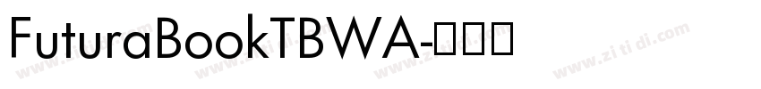 FuturaBookTBWA字体转换