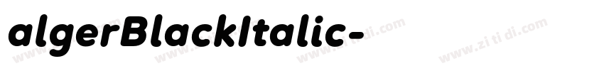 algerBlackItalic字体转换