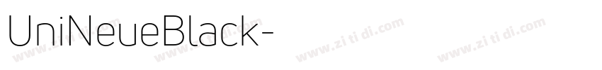 UniNeueBlack字体转换