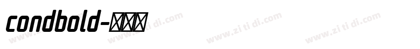 condbold字体转换