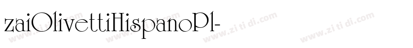 zaiOlivettiHispanoPl字体转换