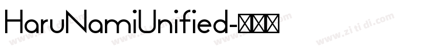 HaruNamiUnified字体转换