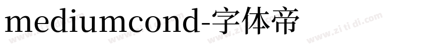 mediumcond字体转换