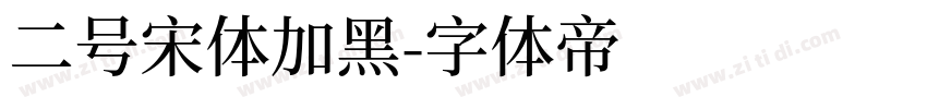 二号宋体加黑字体转换
