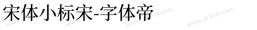 宋体小标宋字体转换
