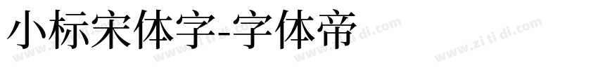 小标宋体字字体转换