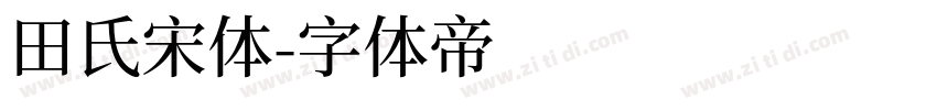 田氏宋体字体转换