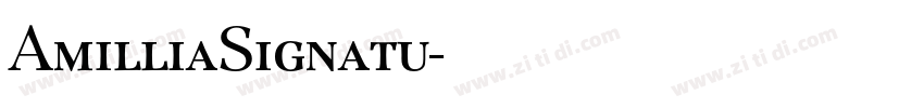 AmilliaSignatu字体转换