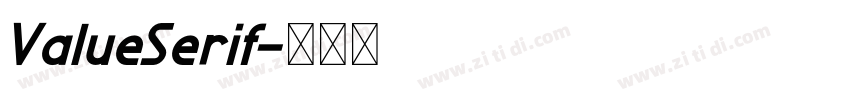 ValueSerif字体转换