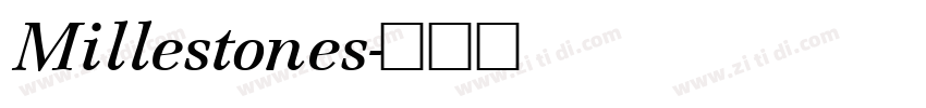 Millestones字体转换