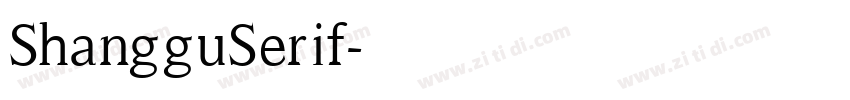 ShangguSerif字体转换