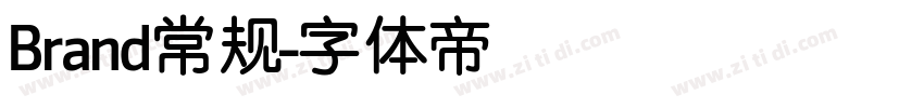 Brand常规字体转换