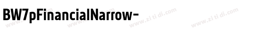 BW7pFinancialNarrow字体转换
