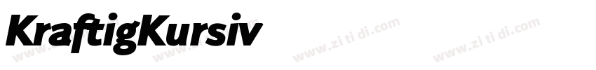 KraftigKursiv字体转换