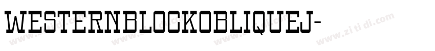 WesternBlockObliqueJ字体转换