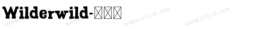 Wilderwild字体转换