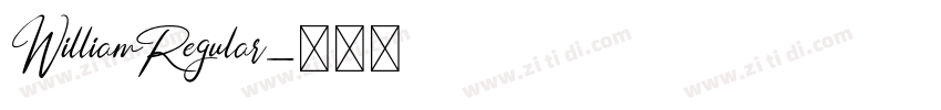WilliamRegular字体转换