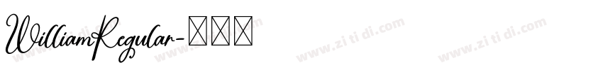 WilliamRegular字体转换